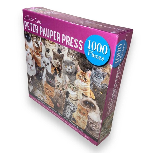 All‎ The CATS Peter Pauper Press JIGSAW PUZZLE 1000 Piece 28”x20”Funny Cute NEW - Picture 2 of 10
